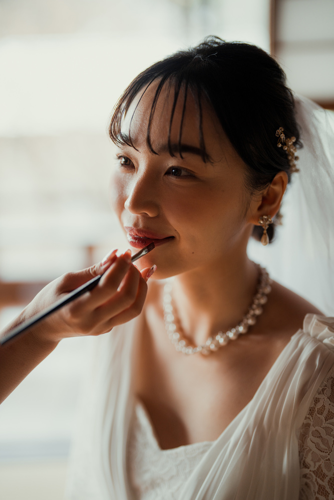 Bride Having Makeup Done